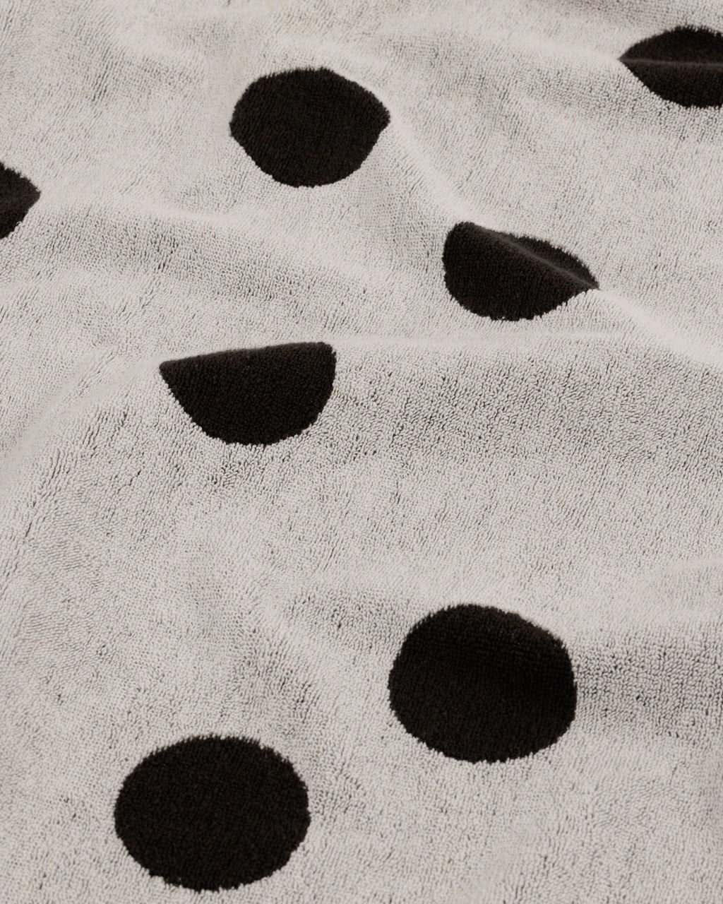 Baggu | Bath Towel - Cream and Black Polka Dot