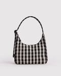 Baggu | Mini Nylon Shoulder Bag - Black and Cream Gingham
