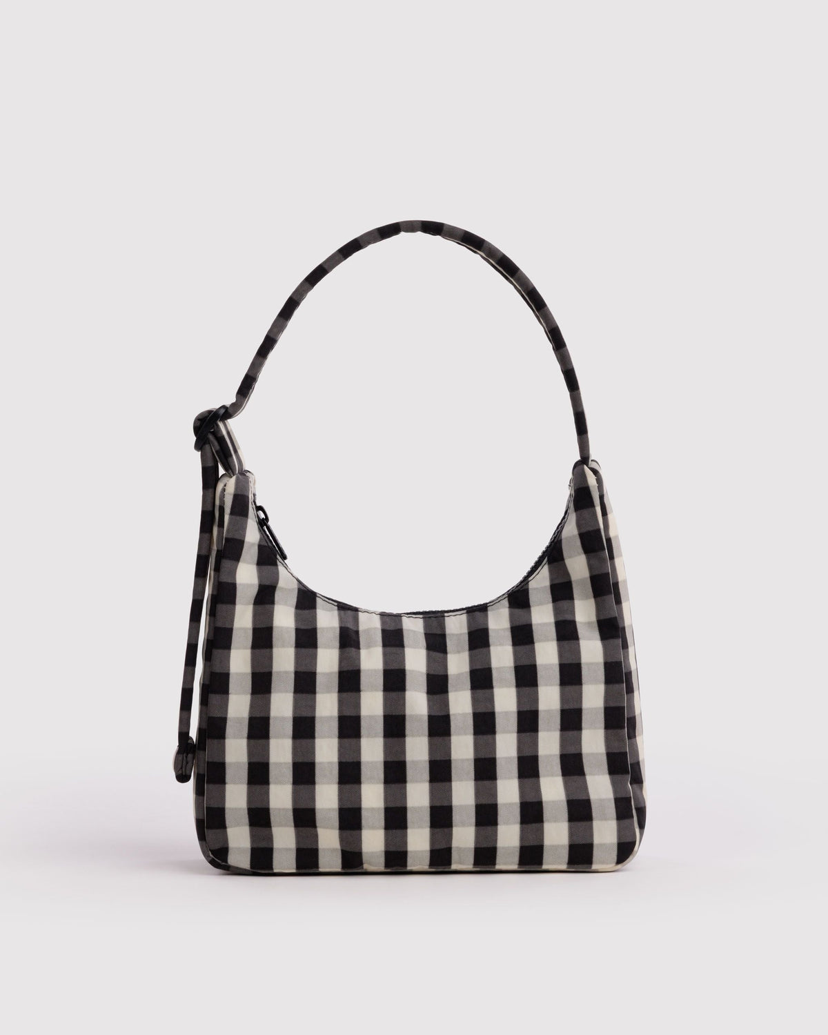 Baggu | Mini Nylon Shoulder Bag - Black and Cream Gingham