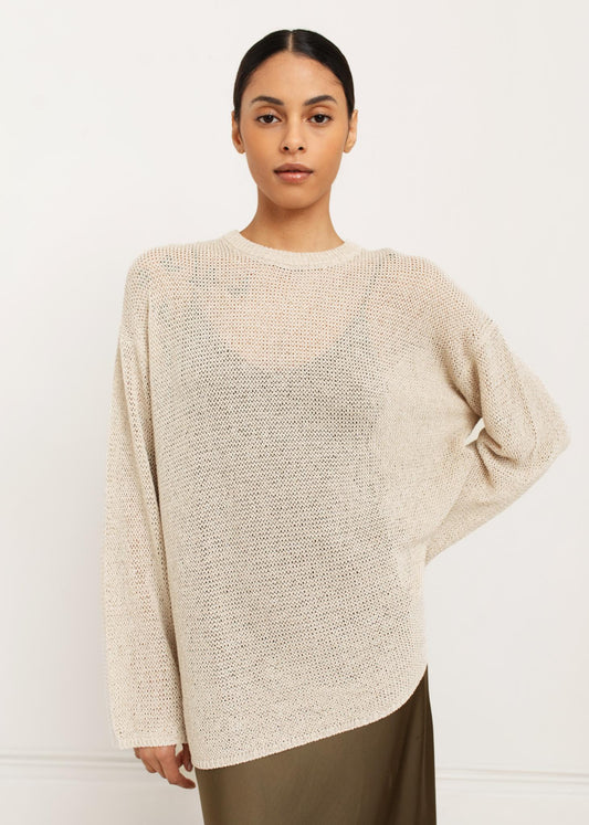 Paper Label | TBL Oversized Crew - Flax