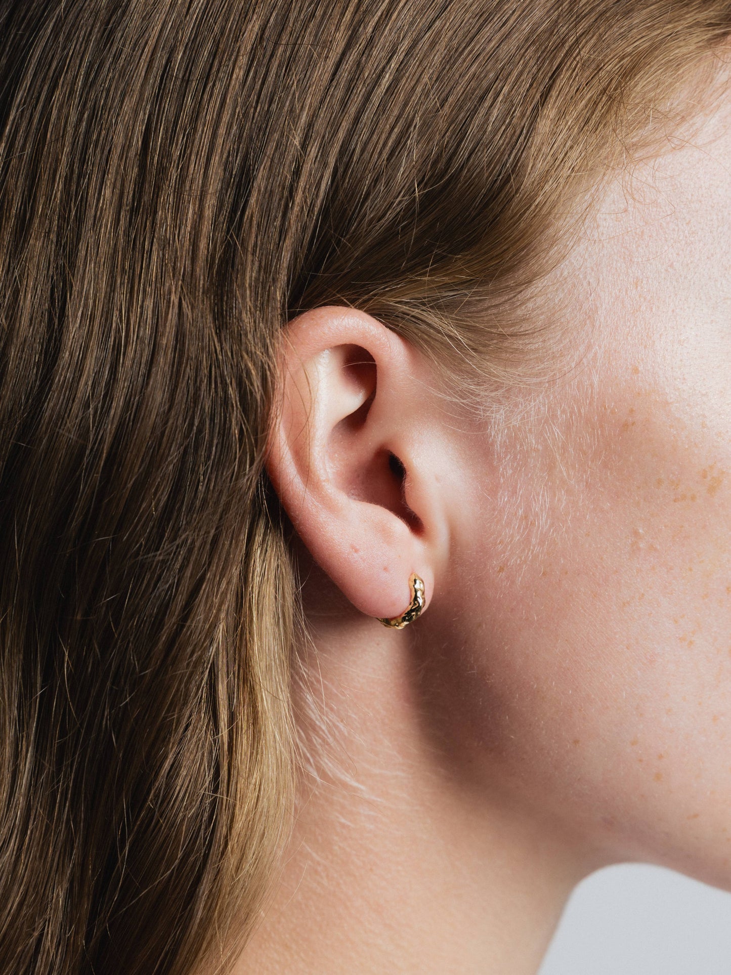 Wolf Circus | Organic Huggie Hoops in Gold