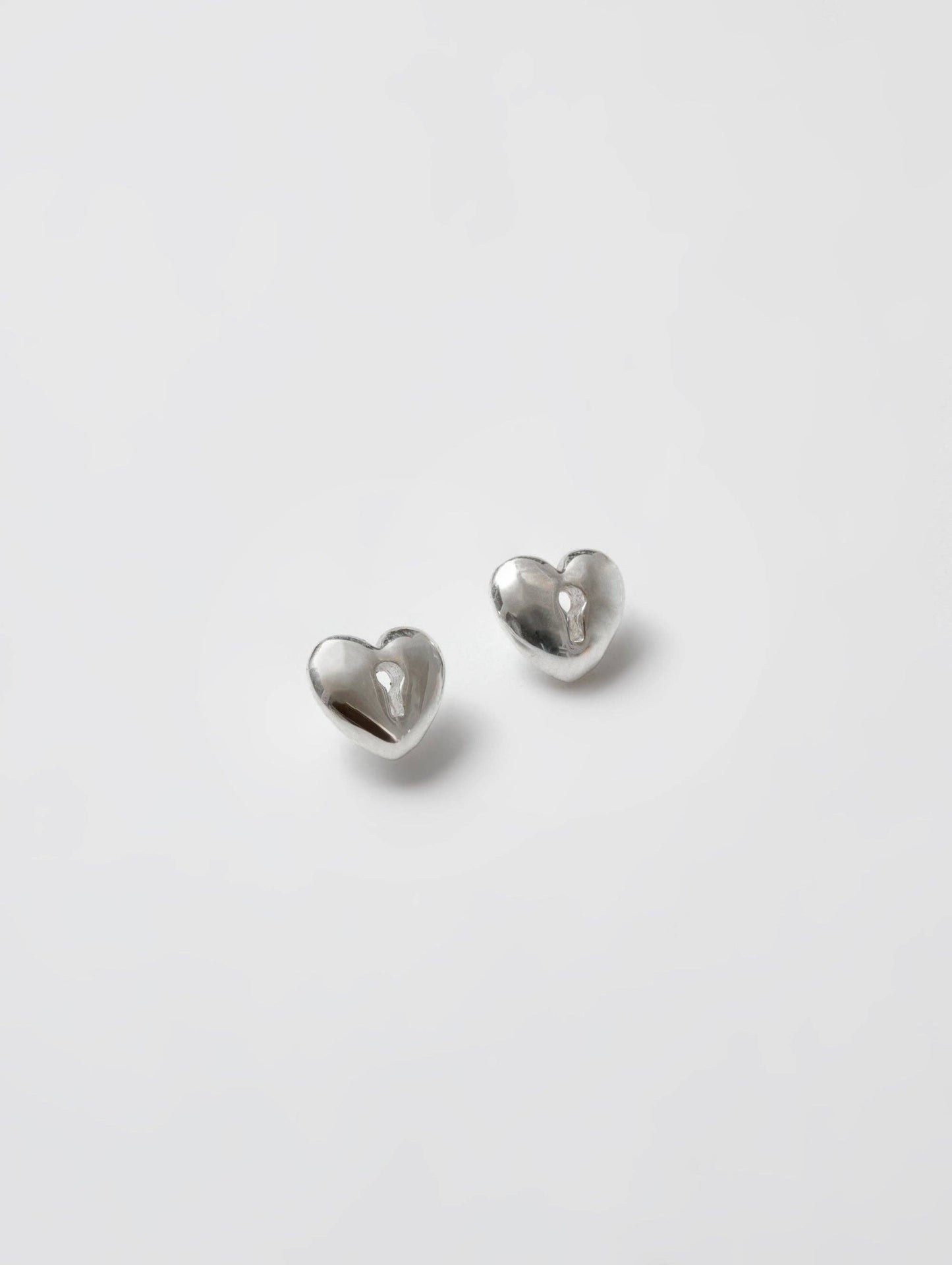 Wolf Circus | Heart Lock Studs in Sterling Silver