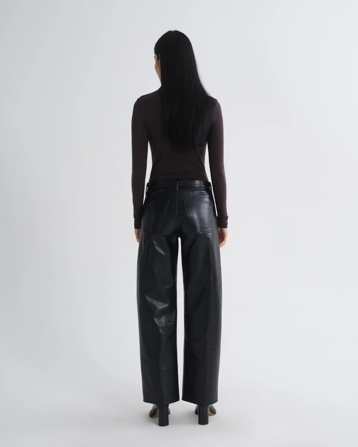 AGOLDE | Arc Jean 32" - Detox Black Leather