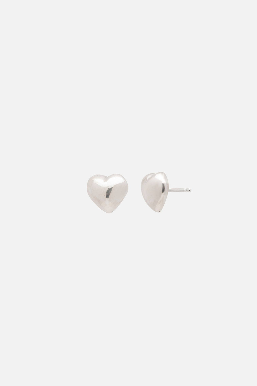 Kara Yoo | Puffy Heart studs - Silver