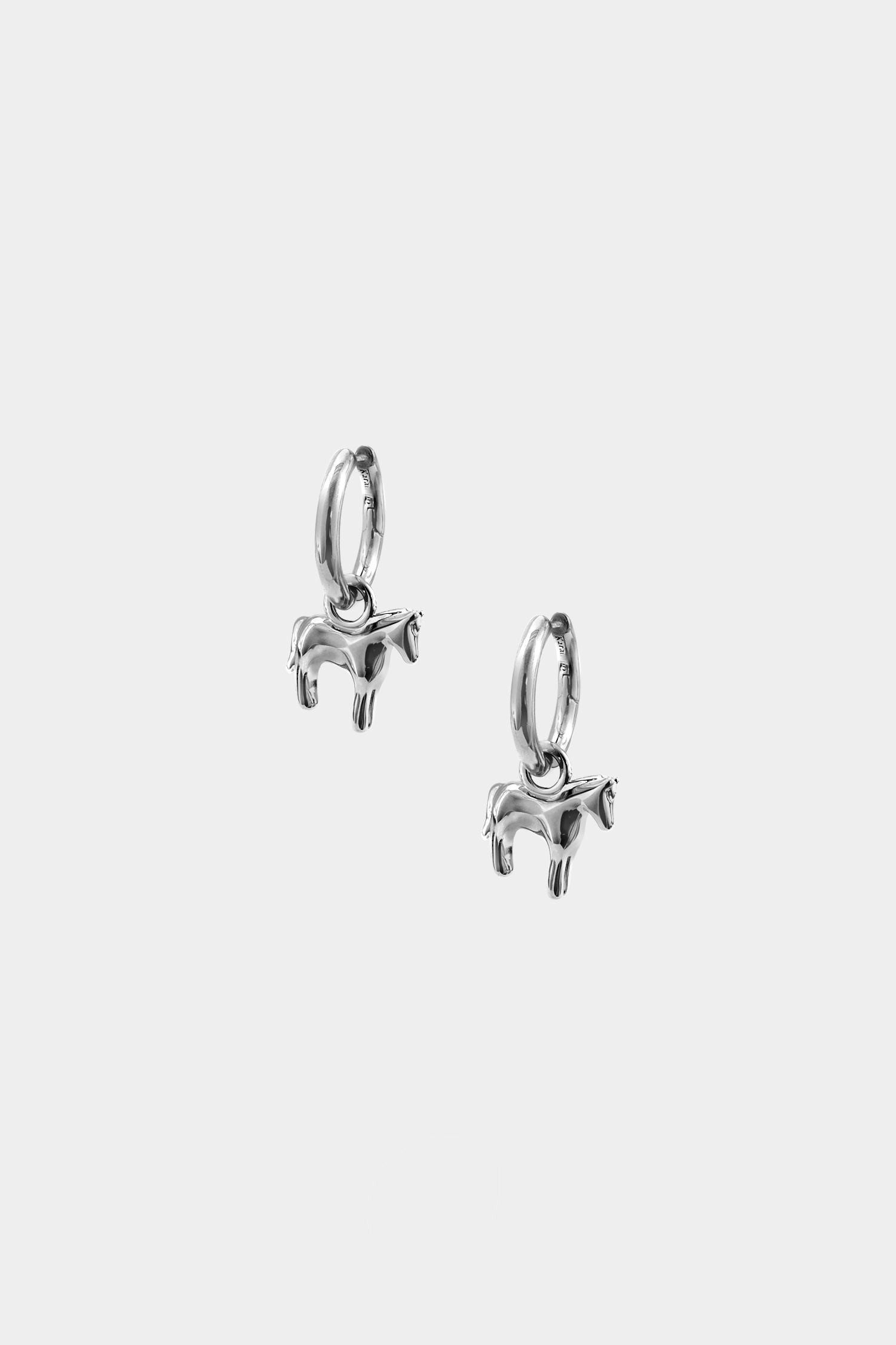 Kara Yoo | Lunar Horse Hoops - Silver