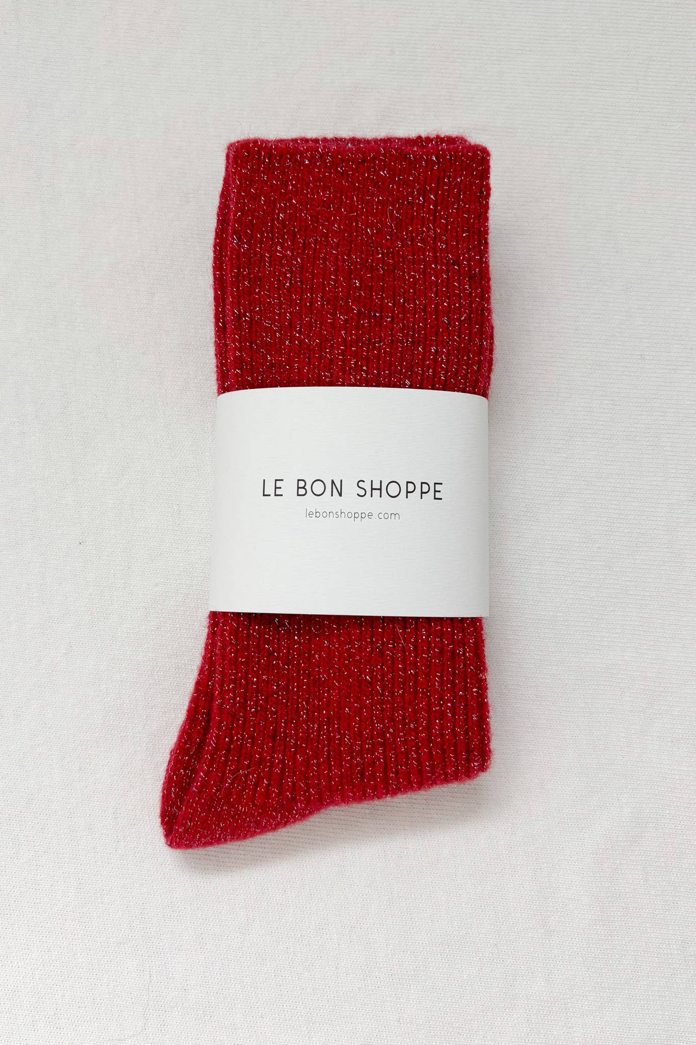 Le Bon Shoppe | Winter Sparkle Socks -  Poinsettia