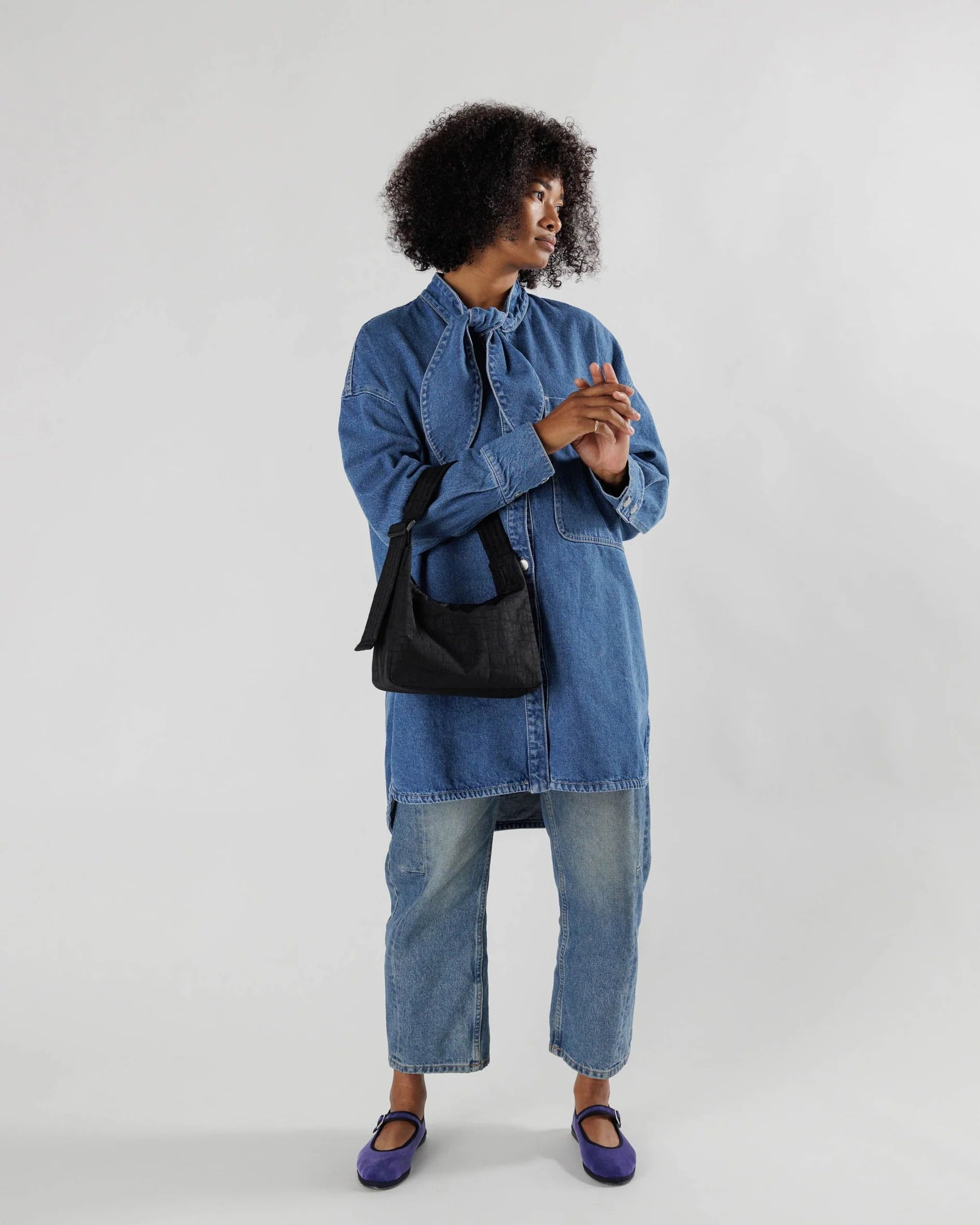 Baggu | Mini Nylon Shoulder Bag - Black