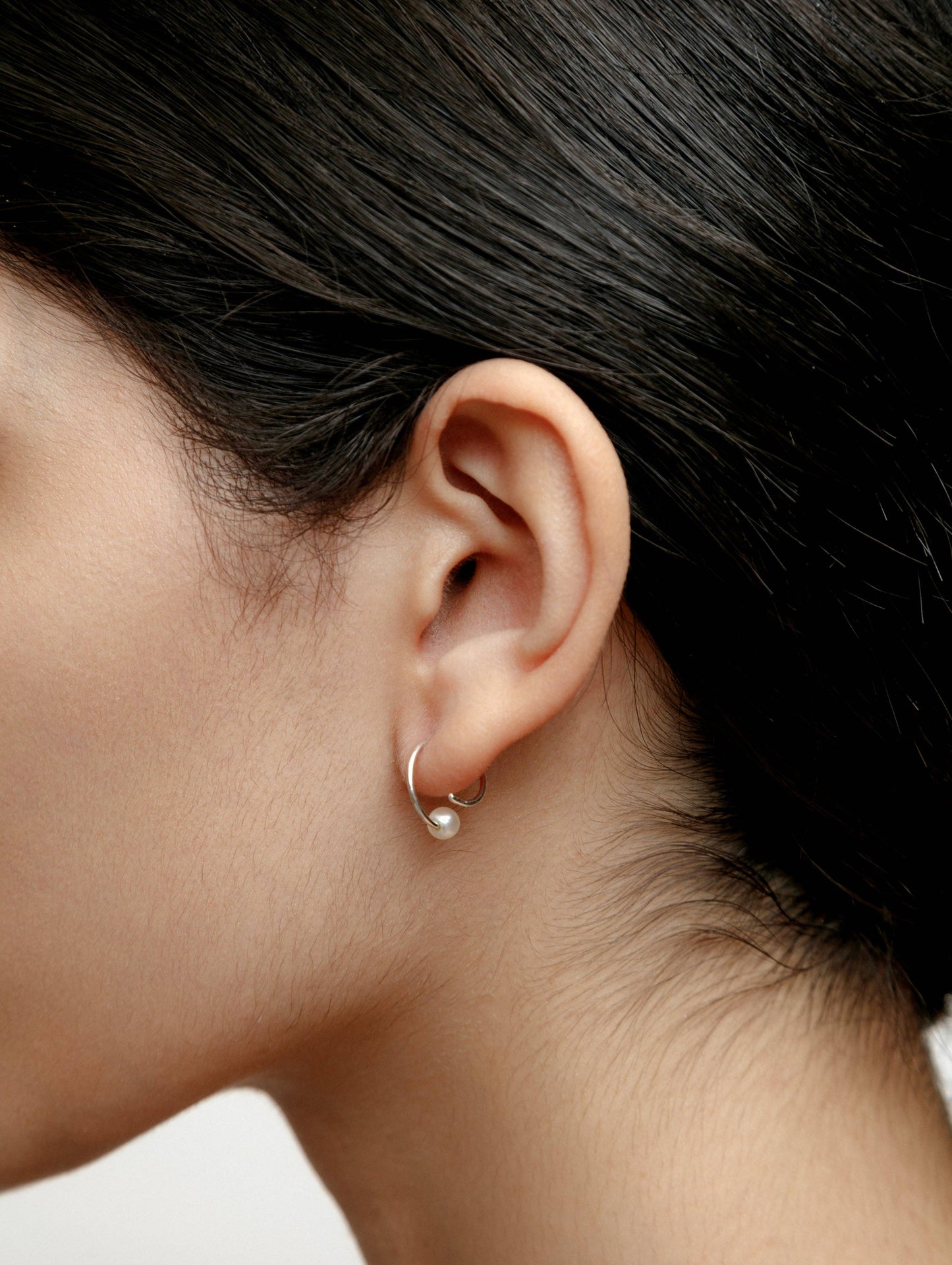 Wolf Circus | White Pearl Swirl Studs in Sterling Silver