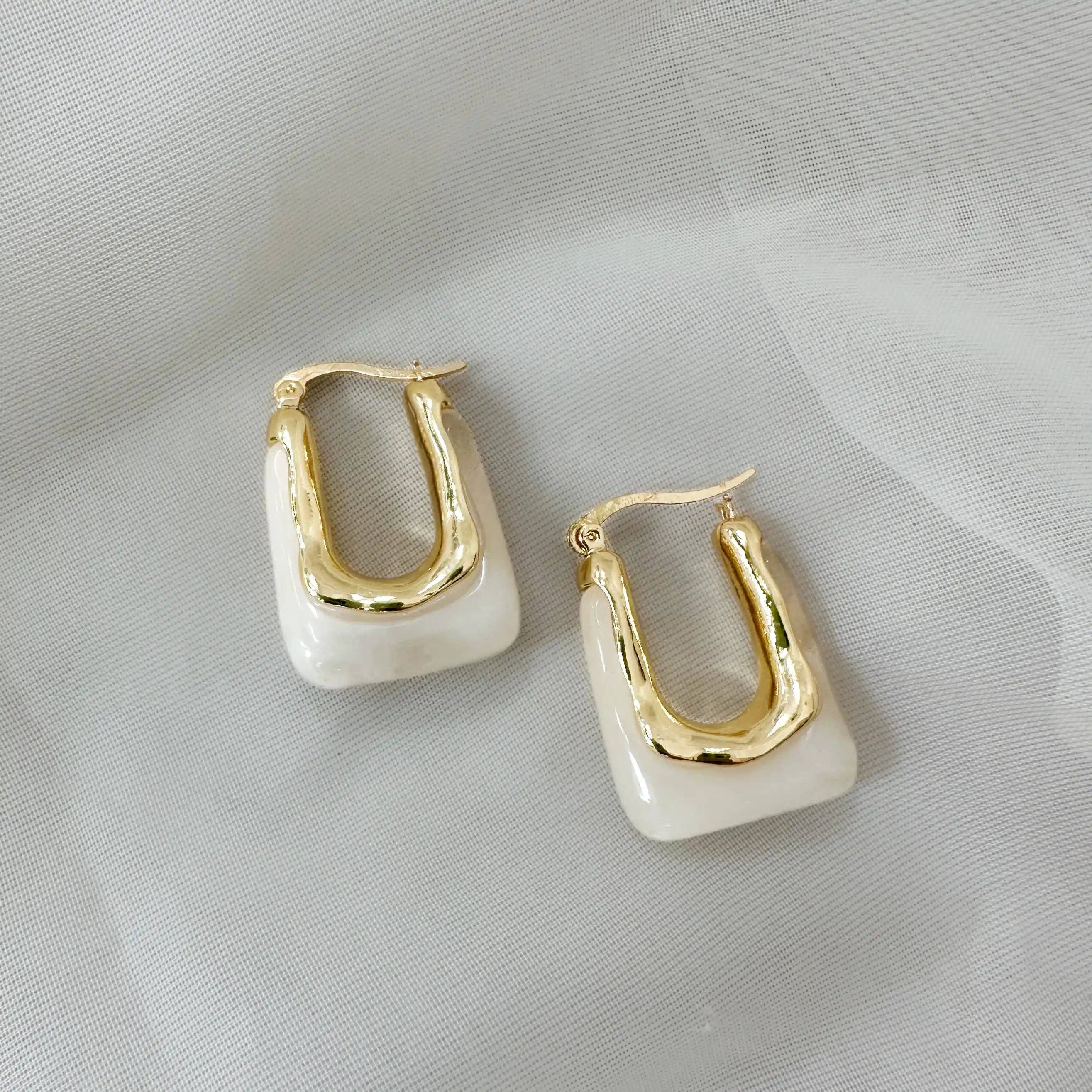 Love Local Jewelry | Searra Hoops - Pearl