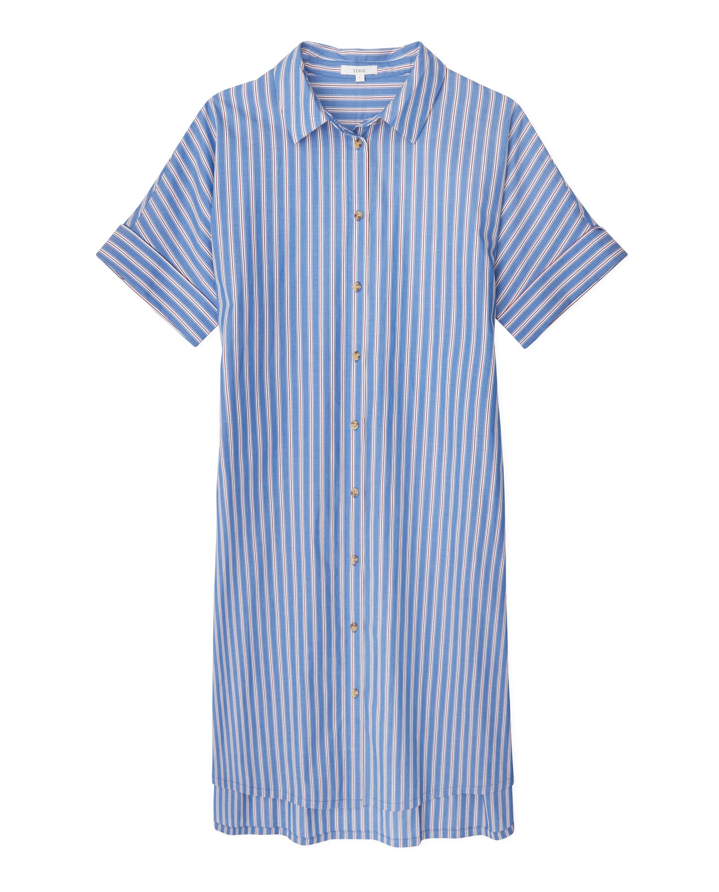 Yerse | Shirt Dress - Blue Stripe
