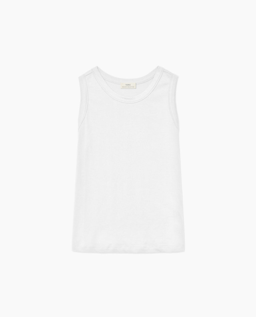Yerse | Basic Round-Neck Tank - White