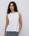 Yerse | Basic Round-Neck Tank - White