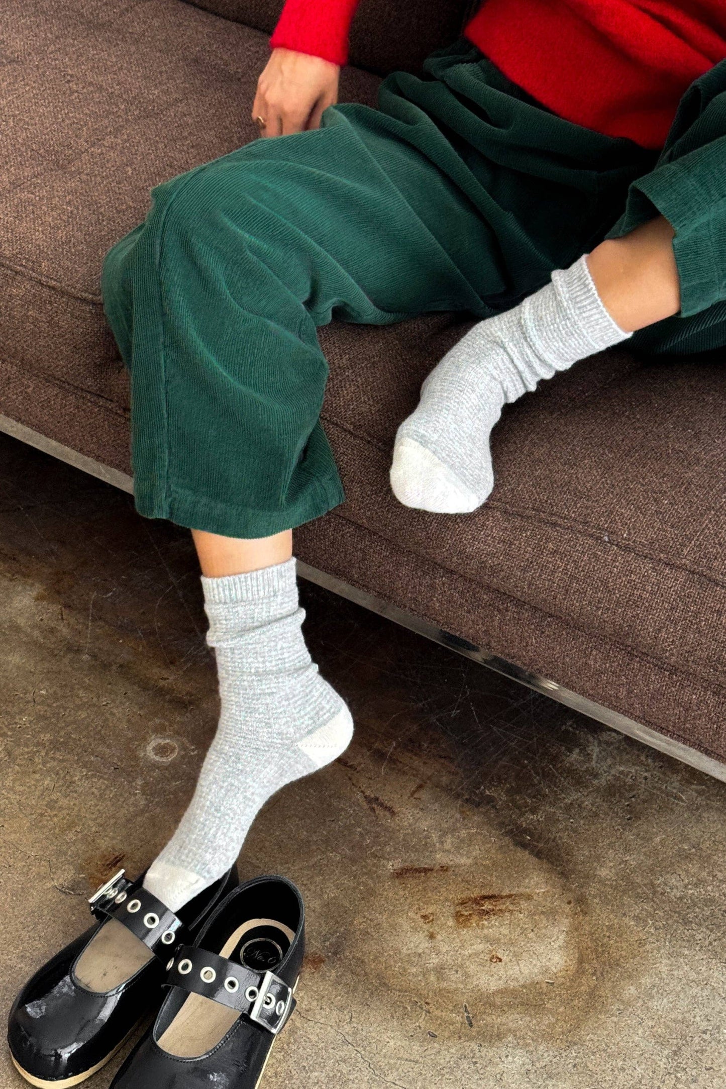 Le Bon Shoppe | Wool Waffled Socks - Stone/Cream