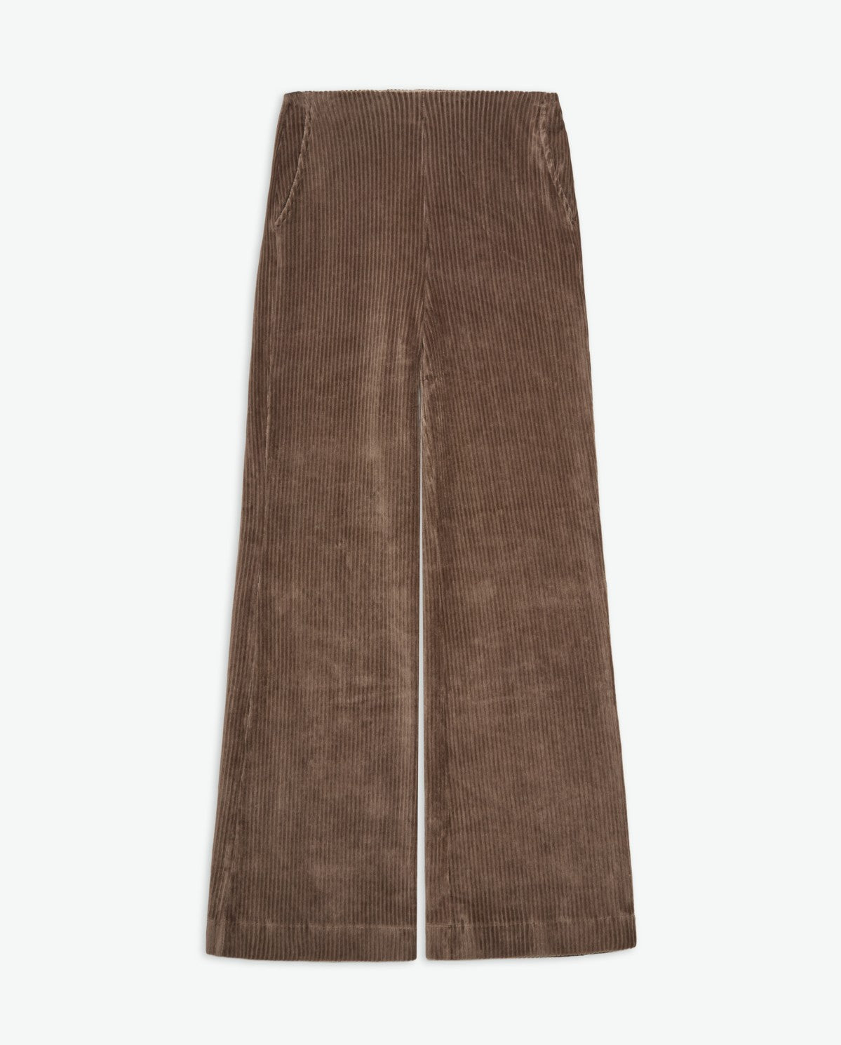 Yerse | Wide Corduroy Trousers - Taupe
