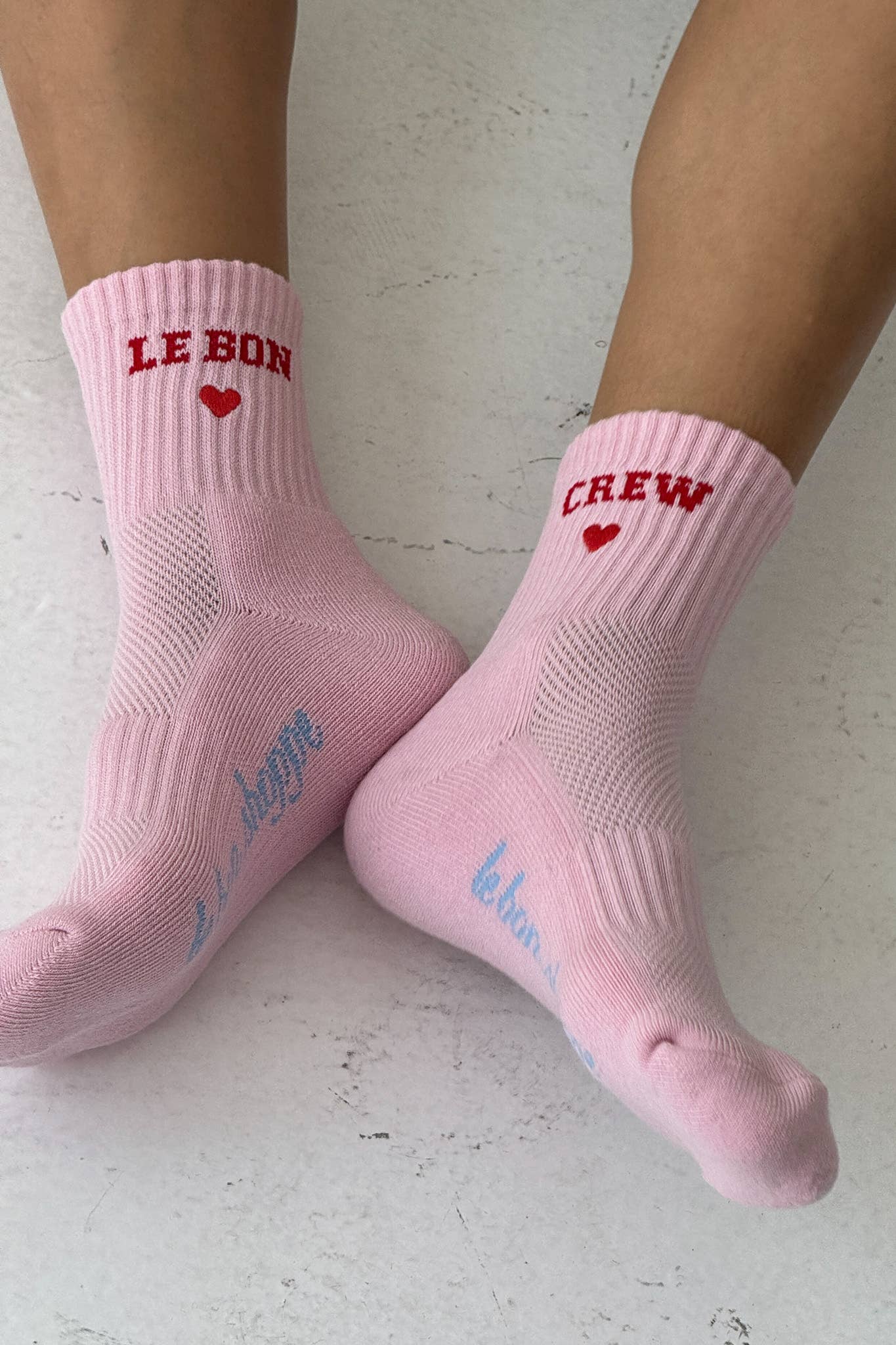 Le Bon Shoppe | Embroidered Crew Socks - Strawberry
