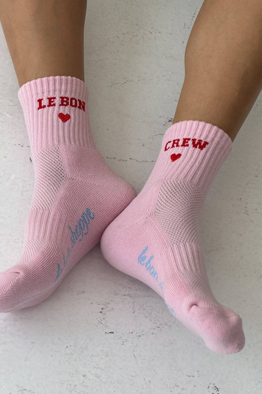 Le Bon Shoppe | Embroidered Crew Socks - Strawberry