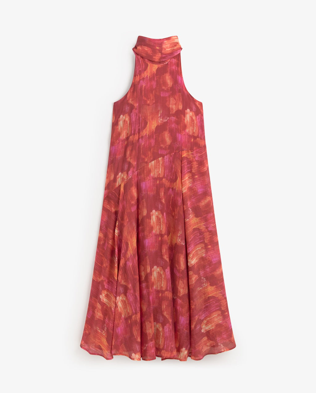 Yerse | Long Halter Dress with Bow - Red