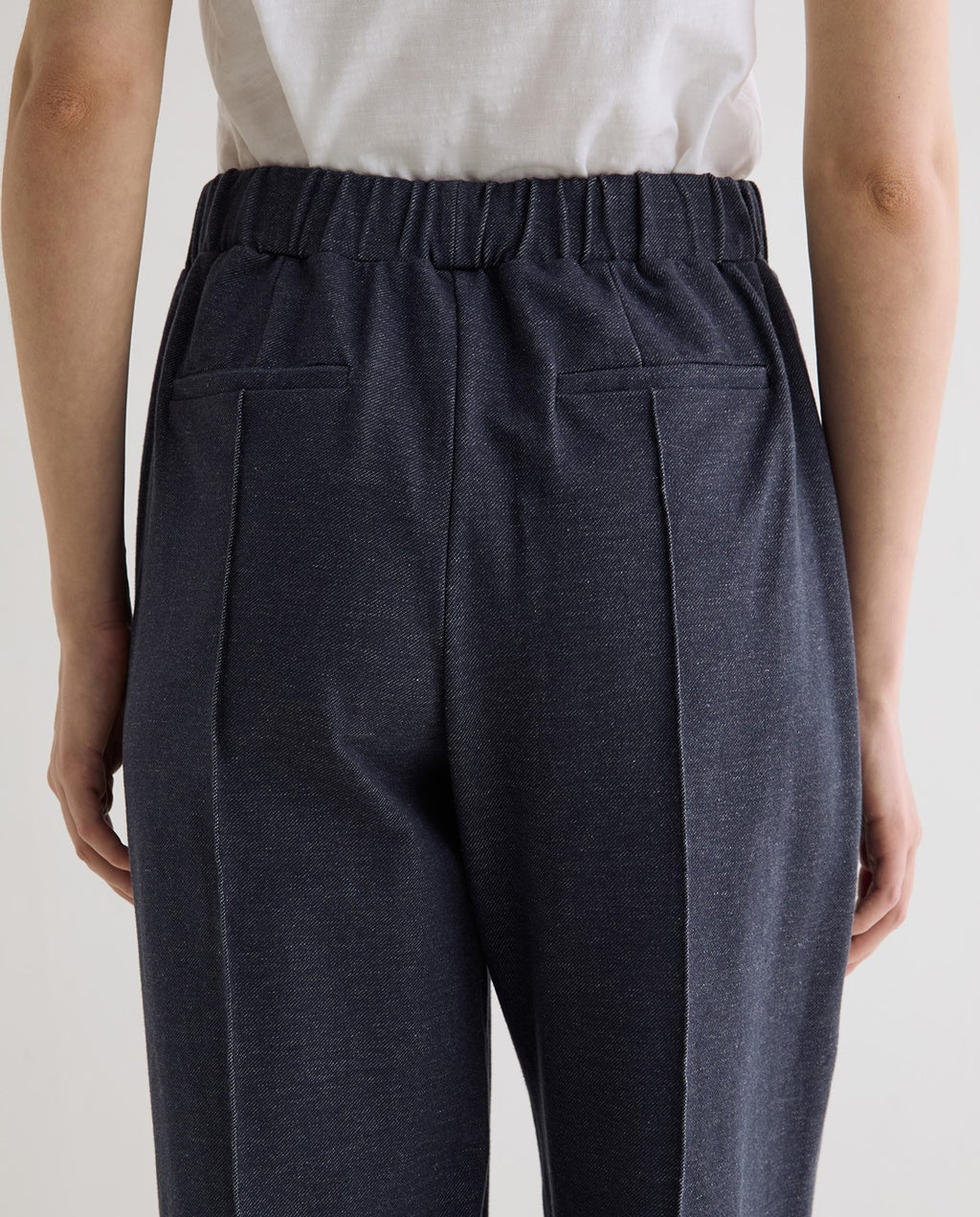 Yerse | Denim-Effect Knit Trousers - Indigo