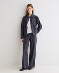 Yerse | Denim-Effect Knit Trousers - Indigo