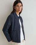 Yerse | Denim-Effect Short Jacket - Indigo
