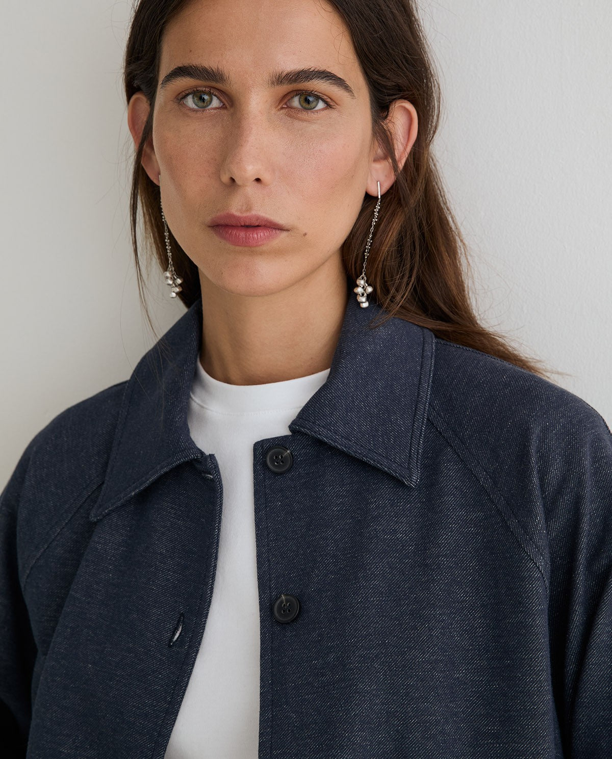 Yerse | Denim-Effect Short Jacket - Indigo