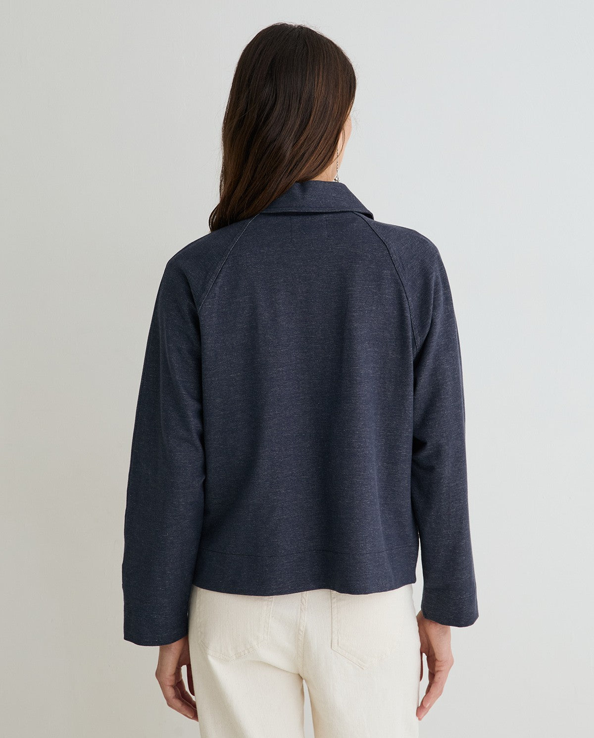 Yerse | Denim-Effect Short Jacket - Indigo