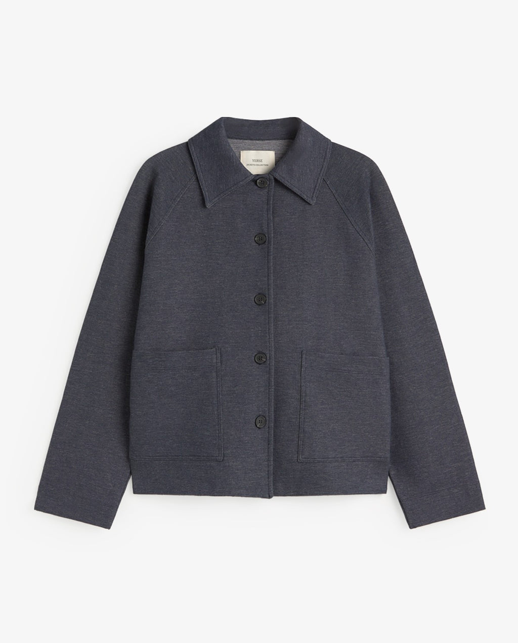 Yerse | Denim-Effect Short Jacket - Indigo