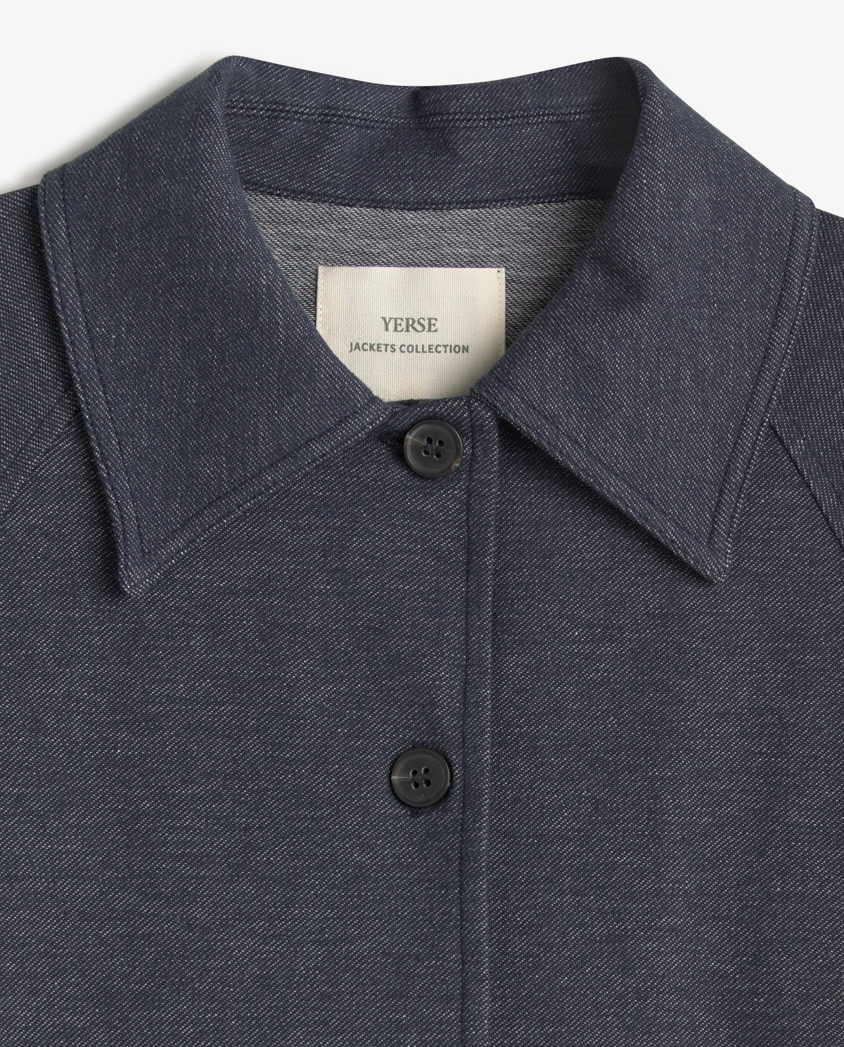 Yerse | Denim-Effect Short Jacket - Indigo