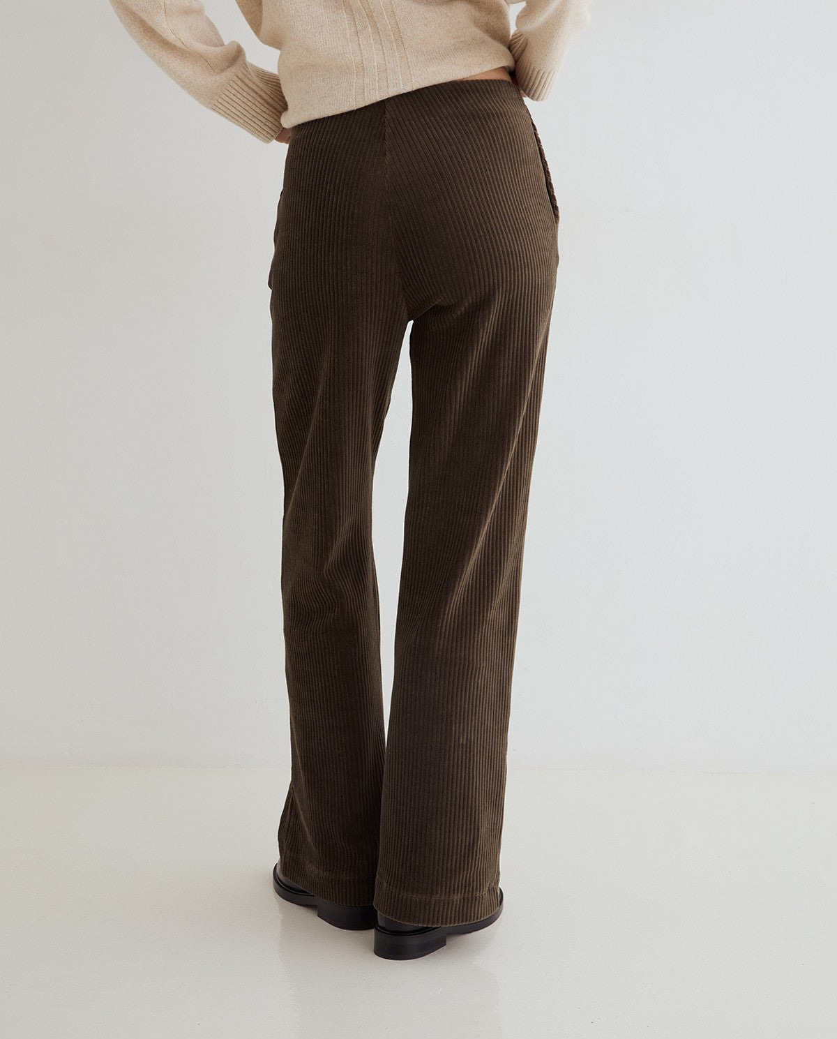 Yerse | Wide-Leg Corduroy Trousers - Khaki