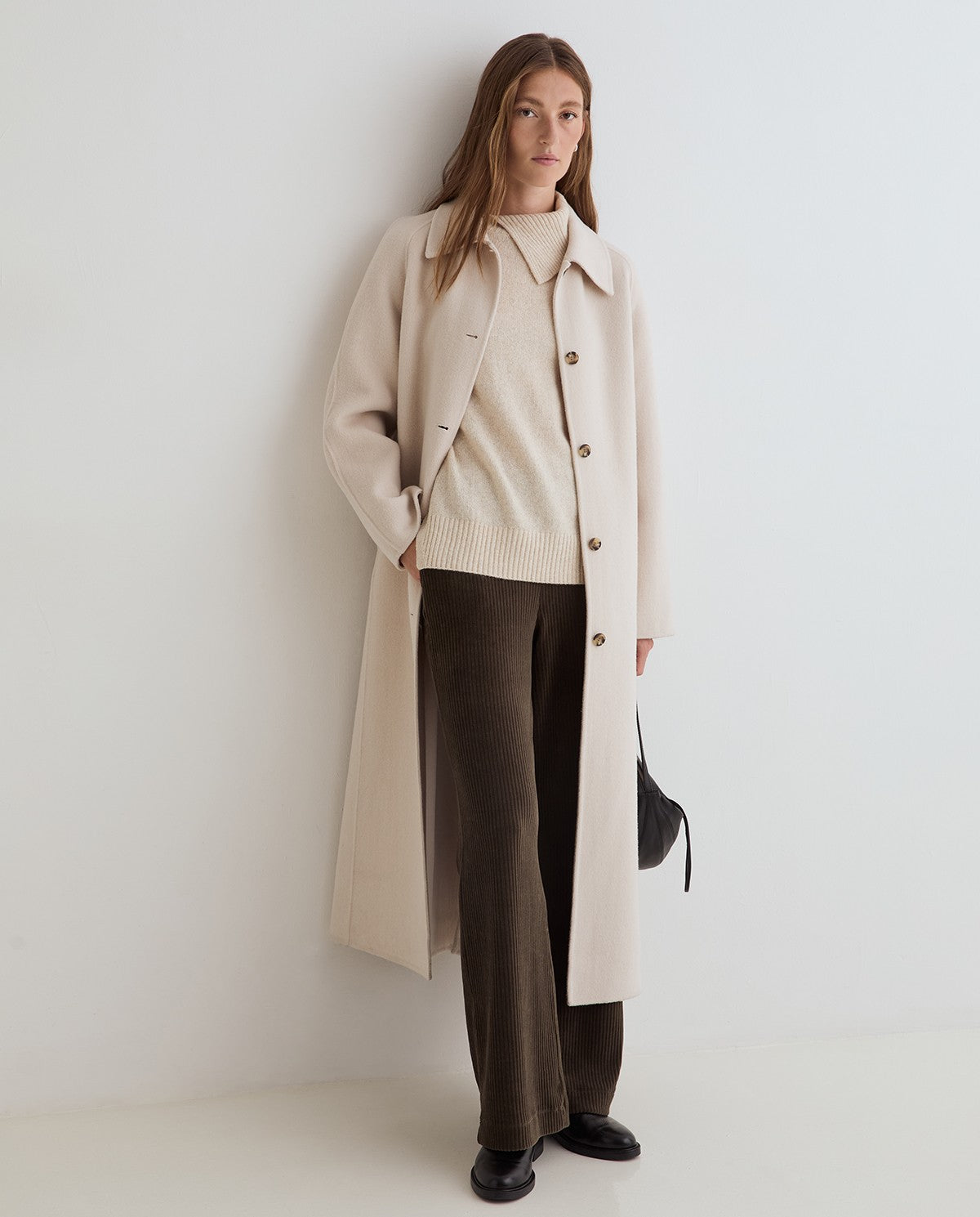 Yerse | Wide-Leg Corduroy Trousers - Khaki
