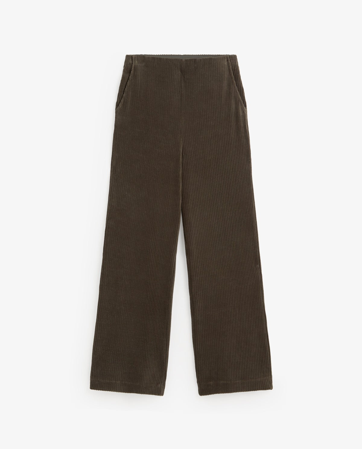 Yerse | Wide-Leg Corduroy Trousers - Khaki