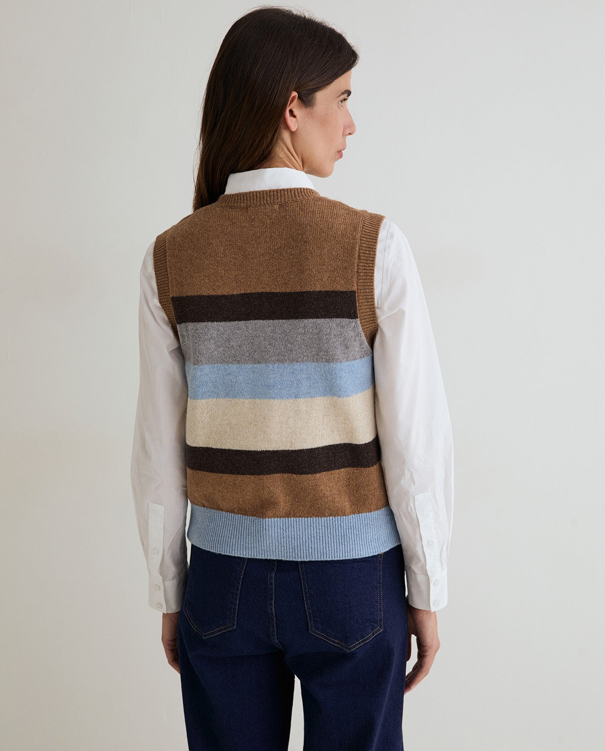 Yerse | Open Striped Vest