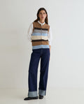 Yerse | Open Striped Vest