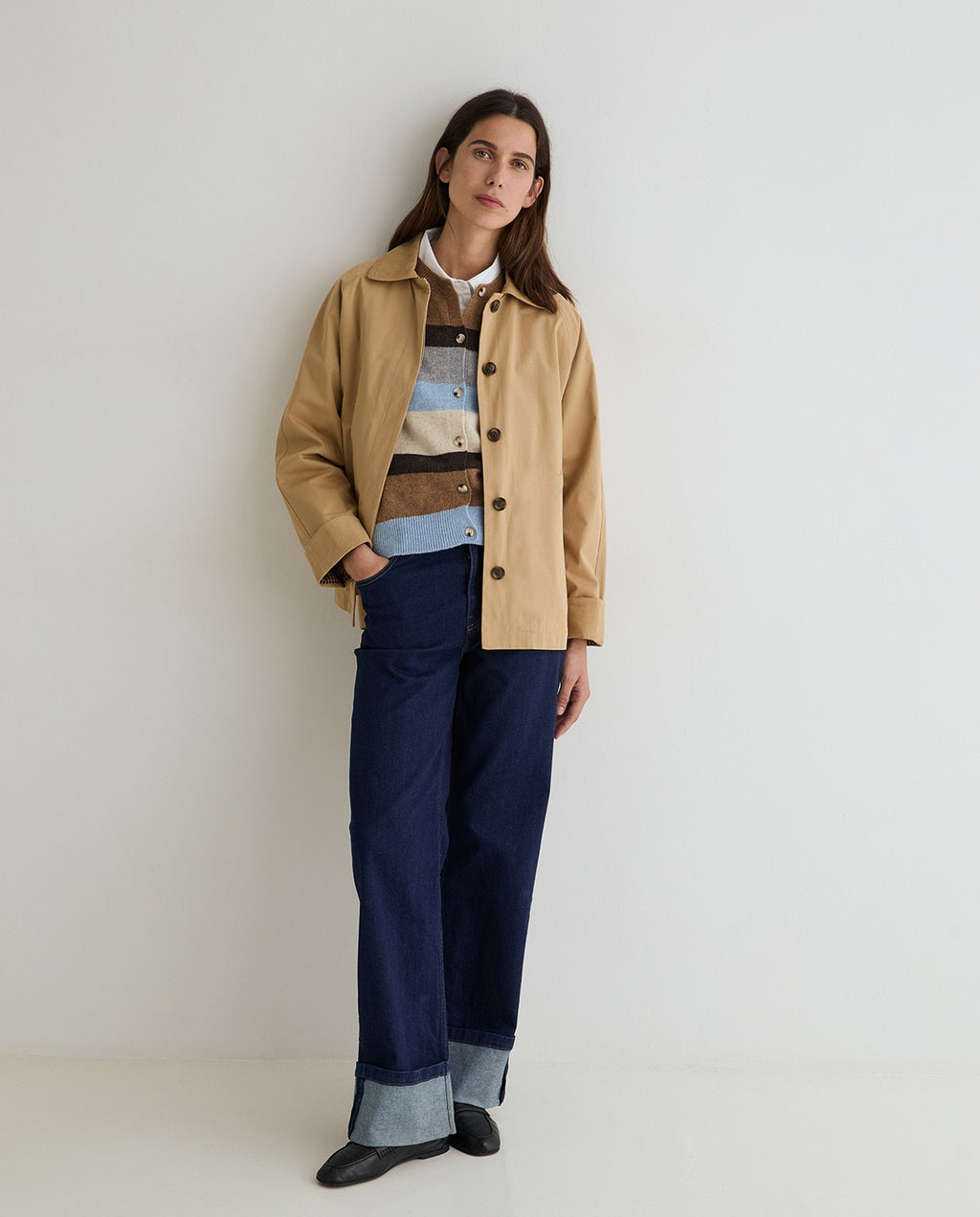 Yerse | Open Striped Vest