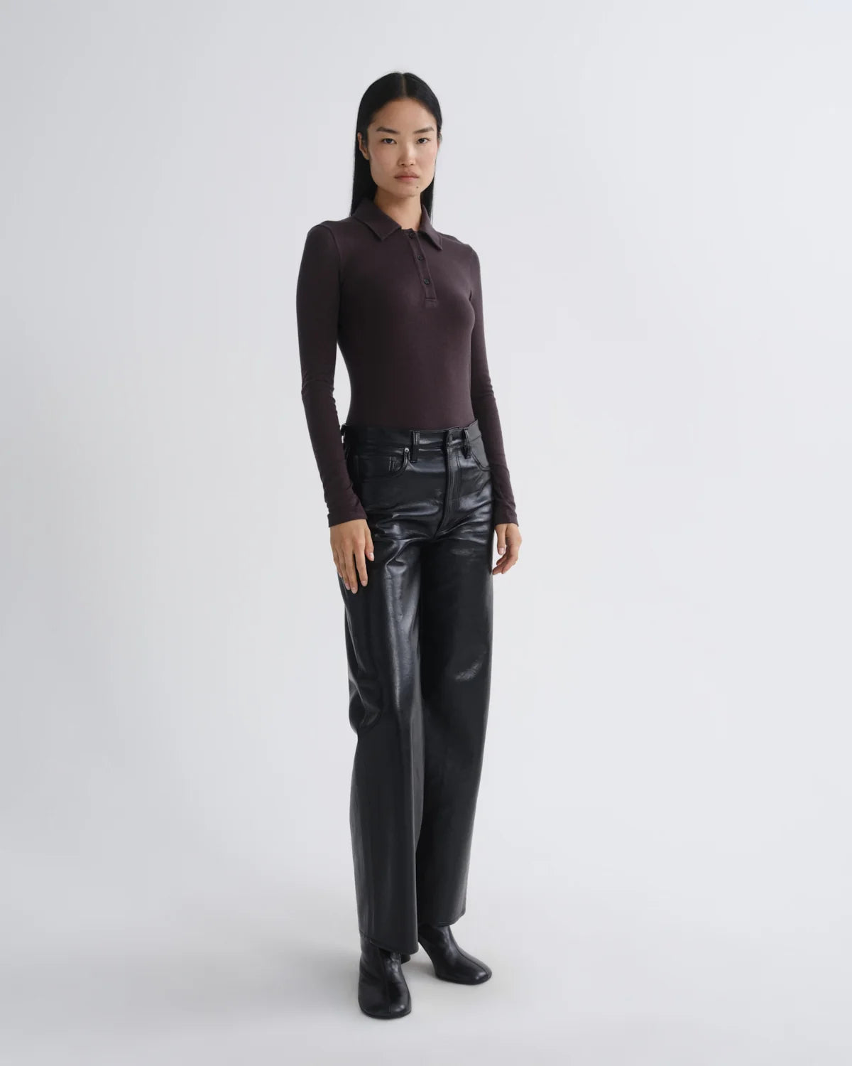 AGOLDE | Arc Jean 32" - Detox Black Leather
