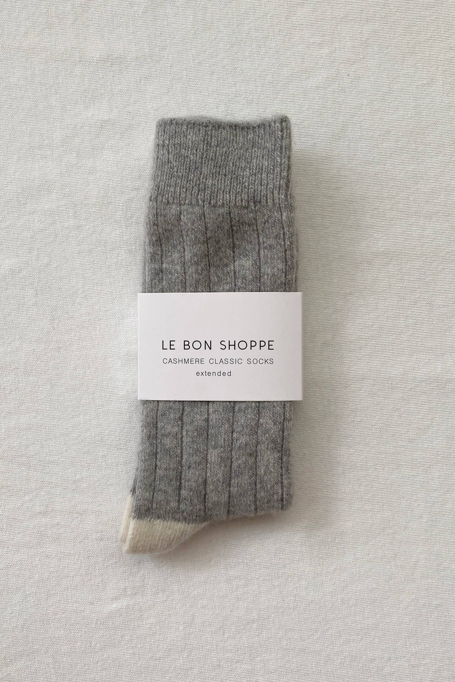 Le Bon Shoppe | Extended Cashmere Classic Socks - Grey Melange