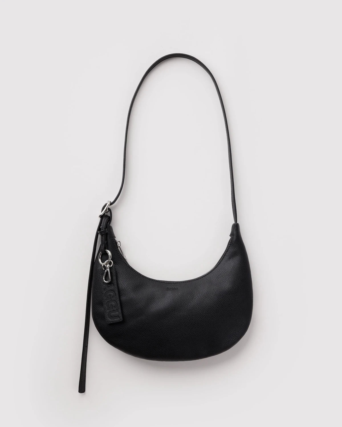 Baggu | Small Recycled Leather Flat Crescent - Black