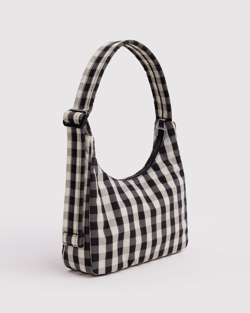 Baggu | Mini Nylon Shoulder Bag - Black and Cream Gingham