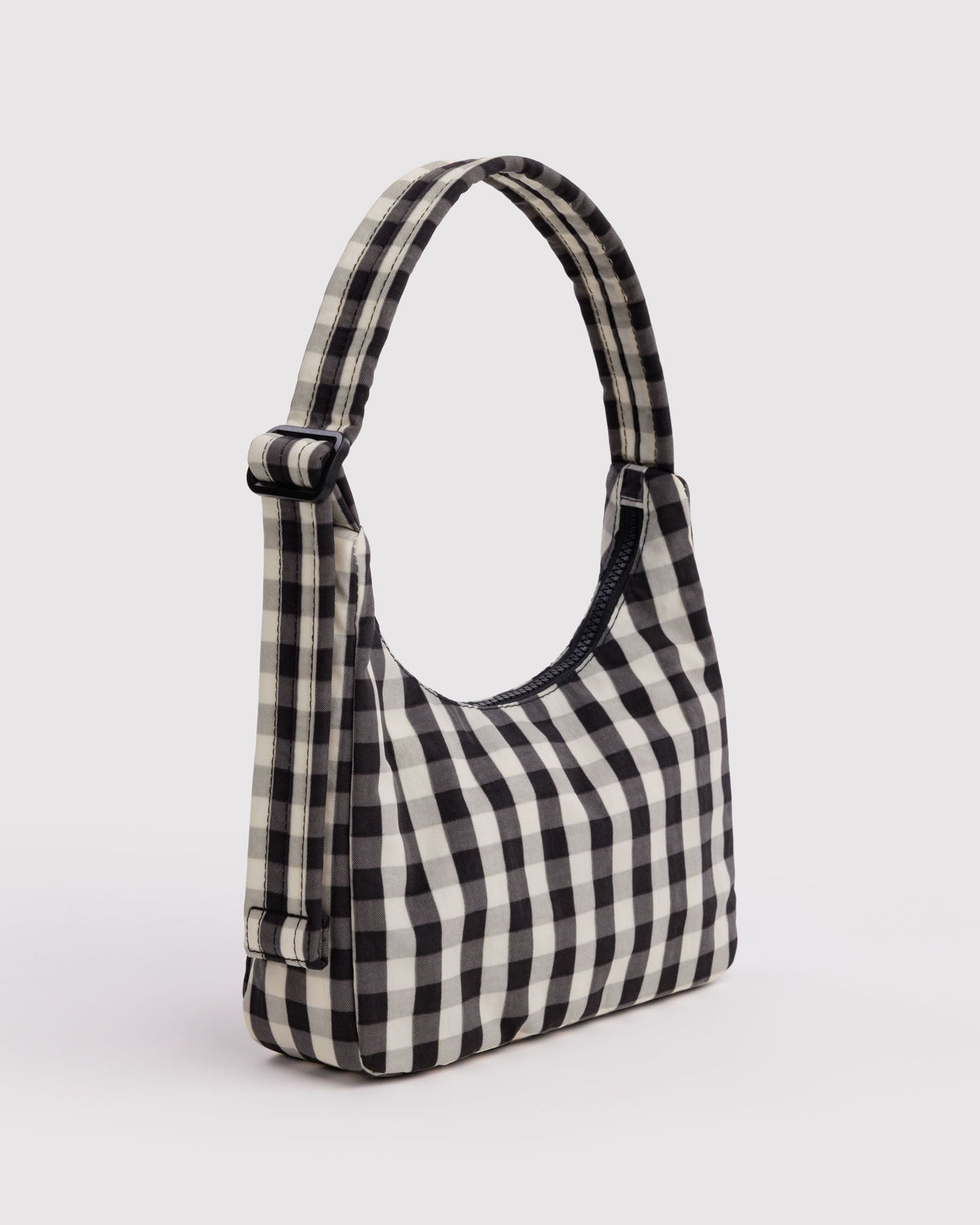 Baggu | Mini Nylon Shoulder Bag - Black and Cream Gingham