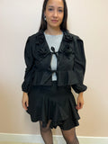 Tach | Lea Wool Blend Blouse - BLACK