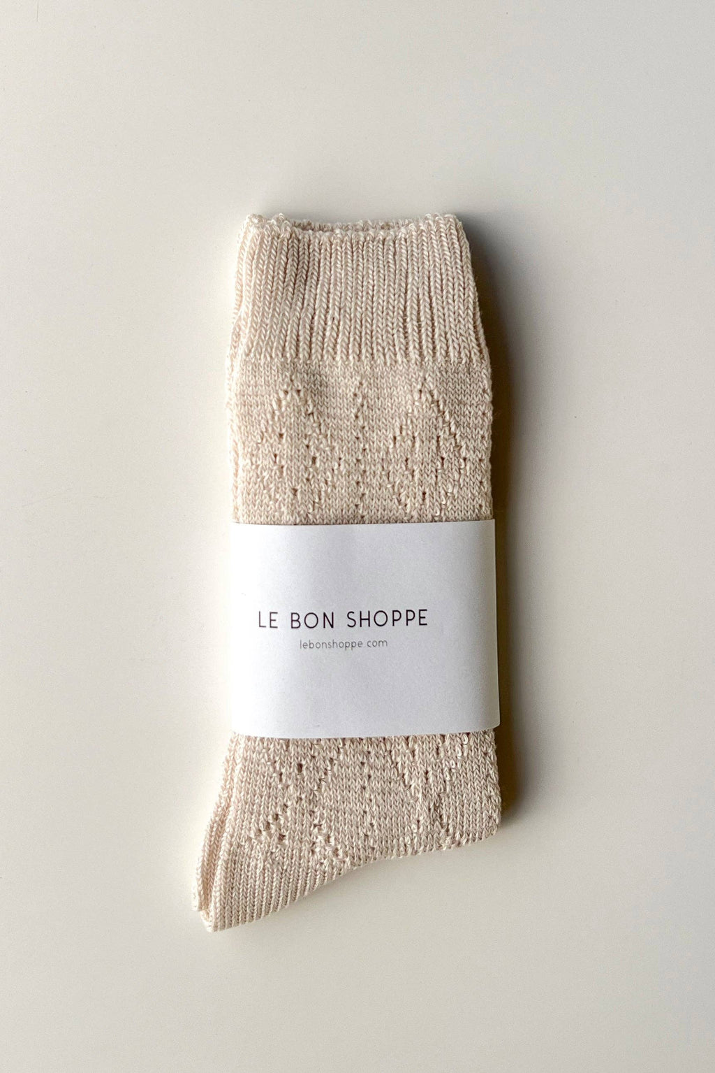 Le Bon Shoppe | Modal Eyelet Socks - Oyster