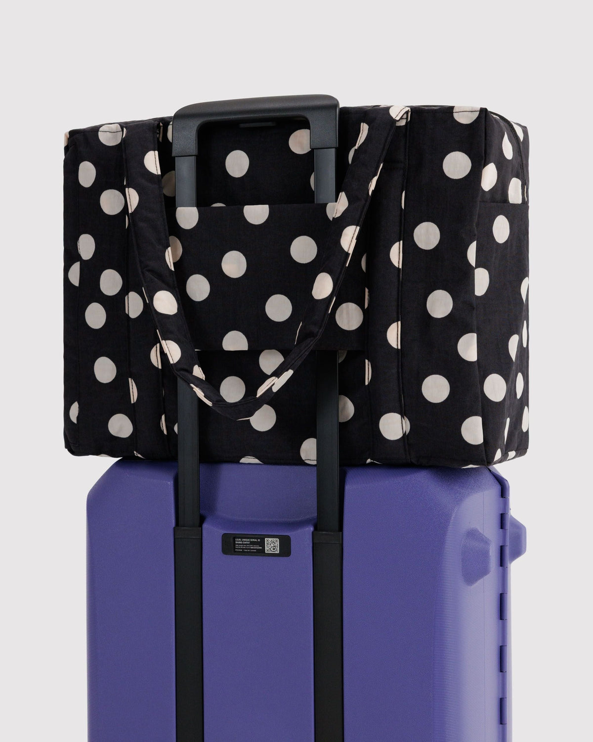 Baggu | Cloud Carry On - Black and Cream Polka Dot