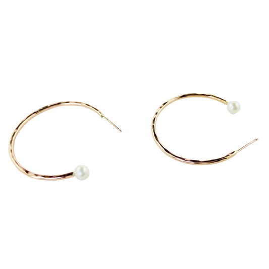 Devi Arts Collective | Dreamer Large Gold and Pearl Hoops
