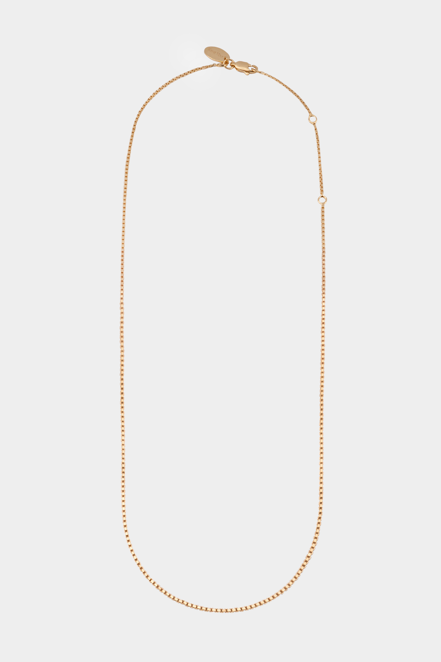 Kara Yoo | Thin Box Necklace - 14k Gold Plated