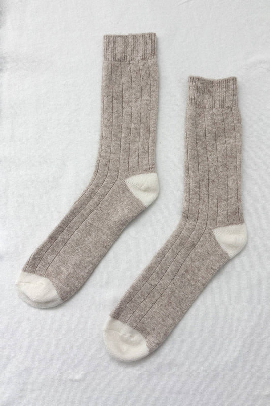 Le Bon Shoppe | Extended Cashmere Classic Socks - Fawn