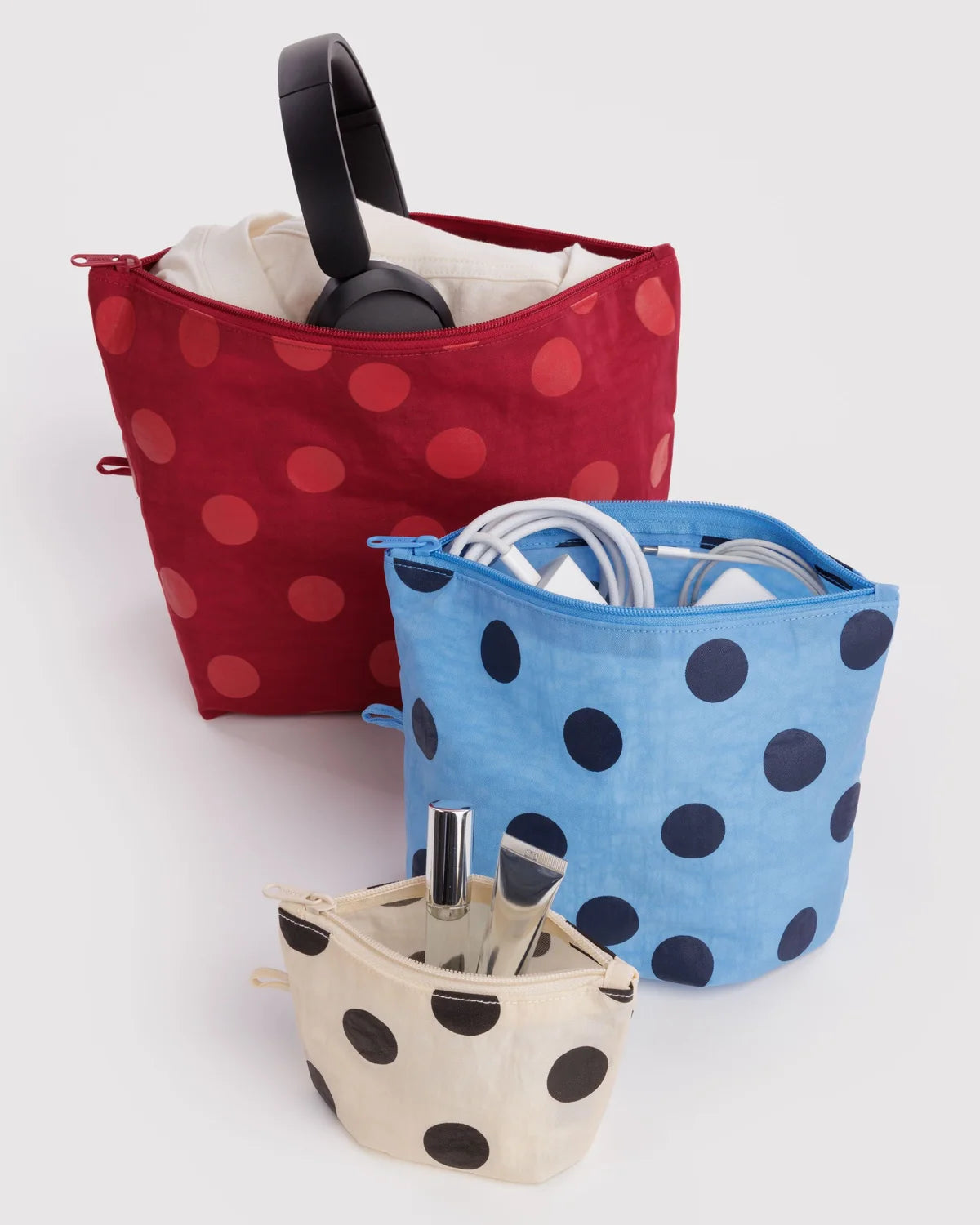 Baggu | Go Pouch Set - Polka Dot mix
