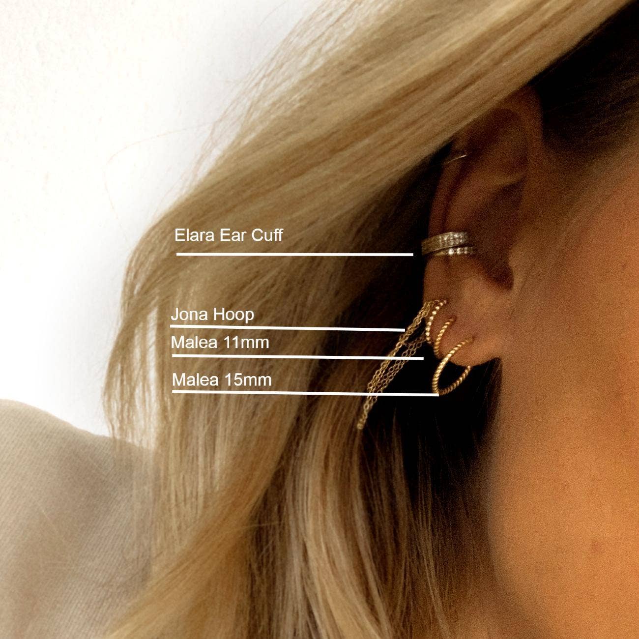 Love Local Jewelry | Malea Hoops 11mm - Silver