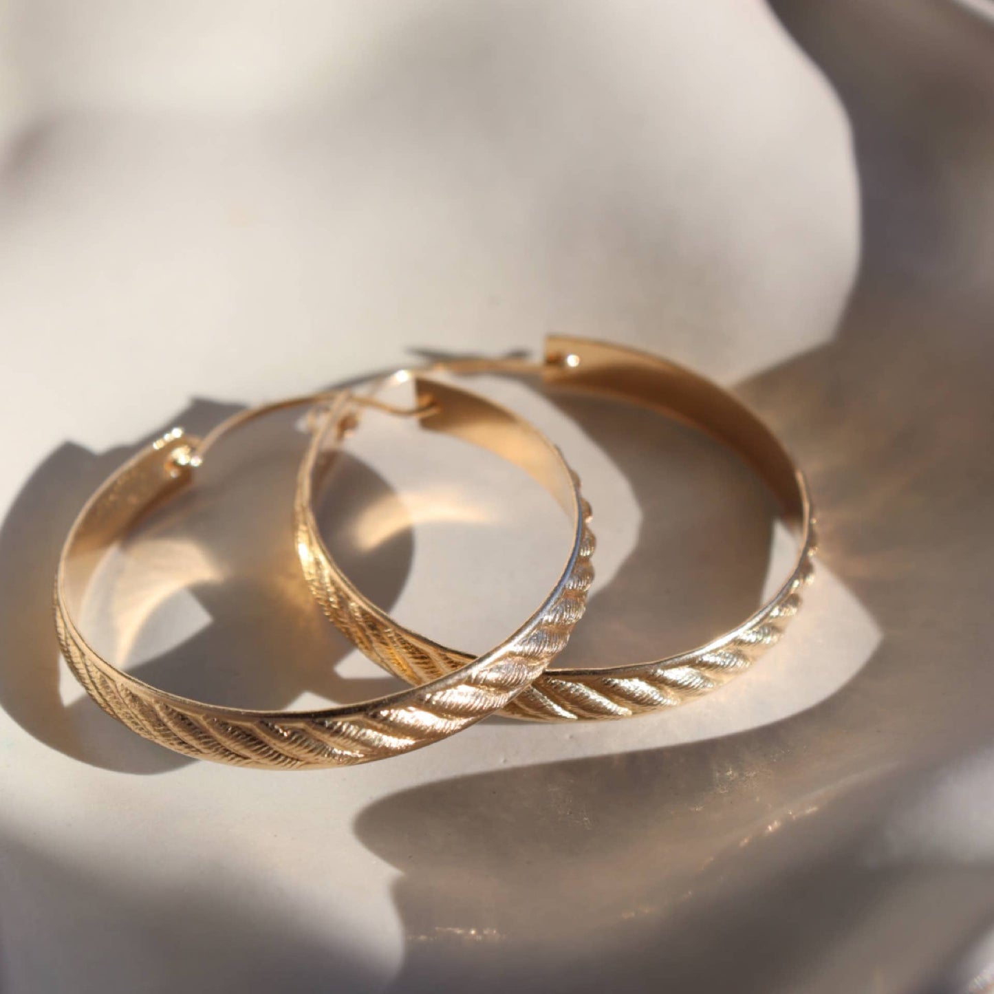 Token Jewelry | Ripple Hoops - 14k Gold Fill