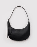 Baggu | Medium Recycled Leather Flat Crescent - Black