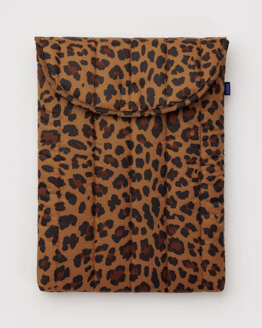 Baggu | Puffy Laptop Sleeve - 16" -  Leopard
